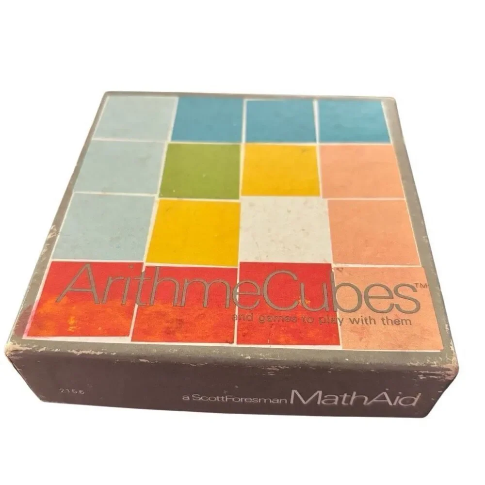 Vintage ArithmeCubes Math Aid Learning Game Scott Foresman Complete